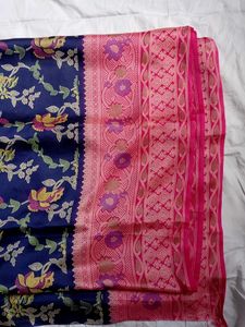 Elegant Floral Silk Saree