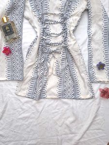 Corset Back Patterned Kurti 🦢