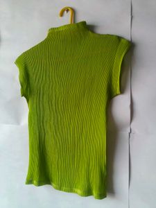 Neon green stretchable freesize high neck top