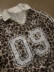 y2k Leopard Print Long Sleeve Top
