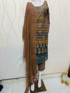 3 Pec Cotton Net Palla Suit