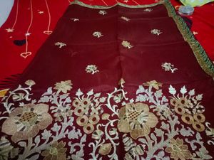 Maroon Brasso Saree