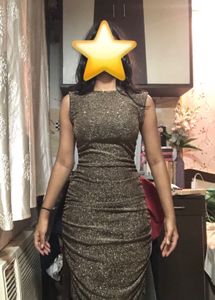 Sparkly Bodycon Midi Dress🤎