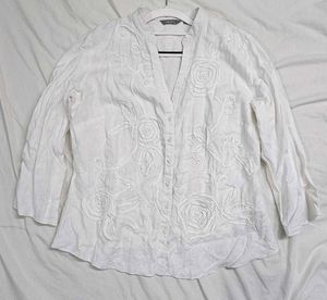 Per Una Size 12 Off White Shirt