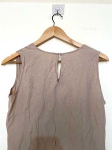 Sleeveless Tie Front Blouse A