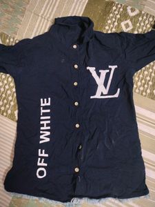 Navy Blue Shirt For Girls