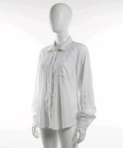 Brand New Elegant White Pearl Collar Shirt | Soft