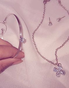 Minimal Korean Diamond Jewellery Set