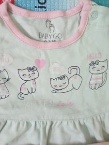 3 Cute Baby Dresses Bundle + Pajamis