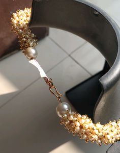 Gold Toned Moti Necklace