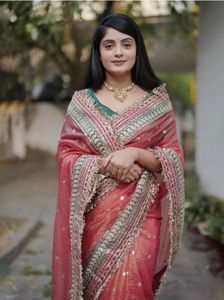 Bridal Pink Embroidered Saree