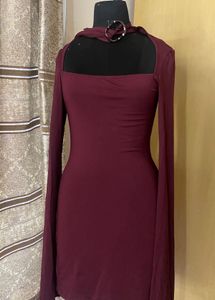 New Me NecknBelt Detail Bodycon Dress