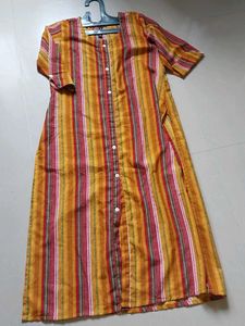 Striped Button-Down Dress