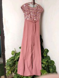 Pink Sequin Top Jumpsuit