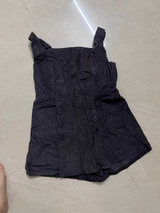 Cute Black Playsuit