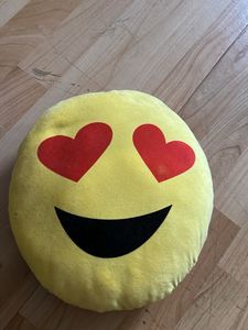 Cute Emoji Heart Eyes Pillow