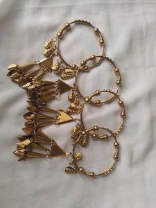 Golden  Bangles With Hangings