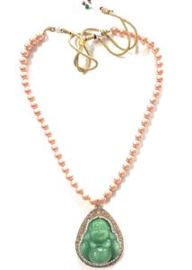 Off White Pearl Necklace And Lavender Onyx Neclace
