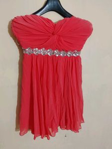 Coral Party Mini Dress