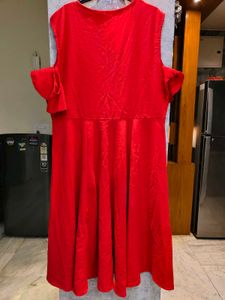 Red Cold Shoulder Dress