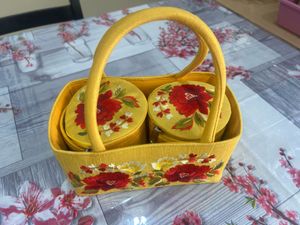 Floral Embroidered Bangle Box