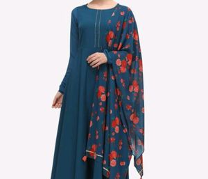 kurta with Printed Dupatta Set