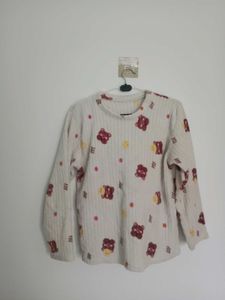 Cute Bear Print Top
