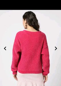 Pink Knit Pullover Sweater
