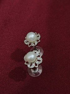 Original Pearl Stud Earrings With Certificate