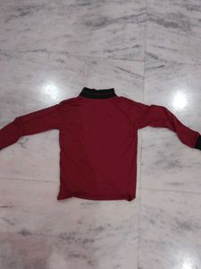 Maroon Long Sleeve V-Neck