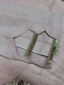 Peach Party Suit With Heavy Dupatta