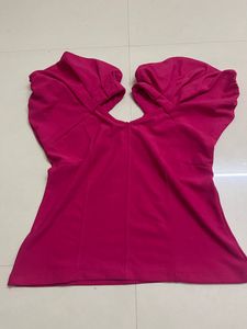 Pink Puff Sleeve Top