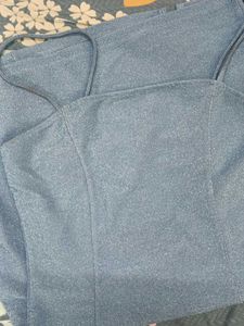 Blue Glitter Bodycon Dress