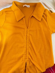 Yellow crop Top