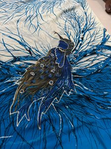 Peacock Feather Saree