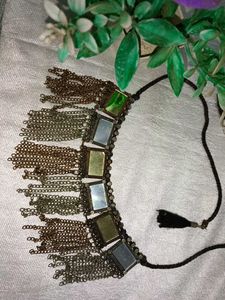 Mirrored Chain Statement Necklace