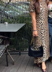 Leopard Print Midi Dress