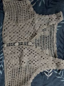 Off White Crochet Top