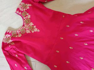 Pink Embroidered Anarkali