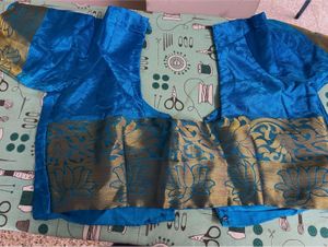 Used Saree with tailored blouse for sale