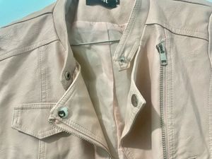 Baby Pink Leather Jacket