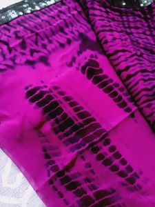 pure viscose Purple shibori Saree