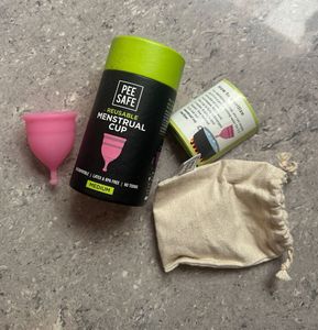 Pink Menstrual Cup | New | With Storage Pouch