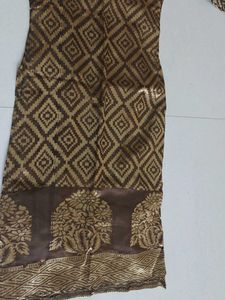 Brown Diamond Print Kurti