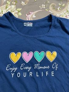 Blue Printed T Shirt