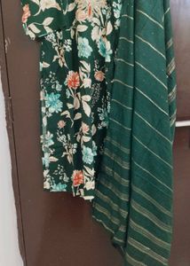 New Unused Cotton Blend Resham Work Suit