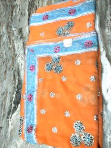 Exclusive Fancy Saree - Embroidered Detail
