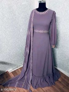 SEMI STICHED TOP WITH FAUX GEORGETTE DUPPATTA