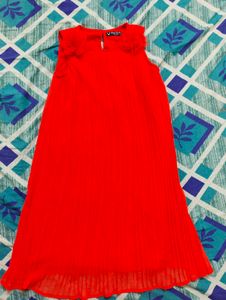 Cute Red Dress With Flowers Attached