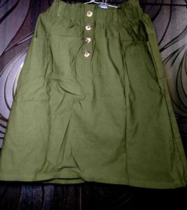 Olive A-line Skirt